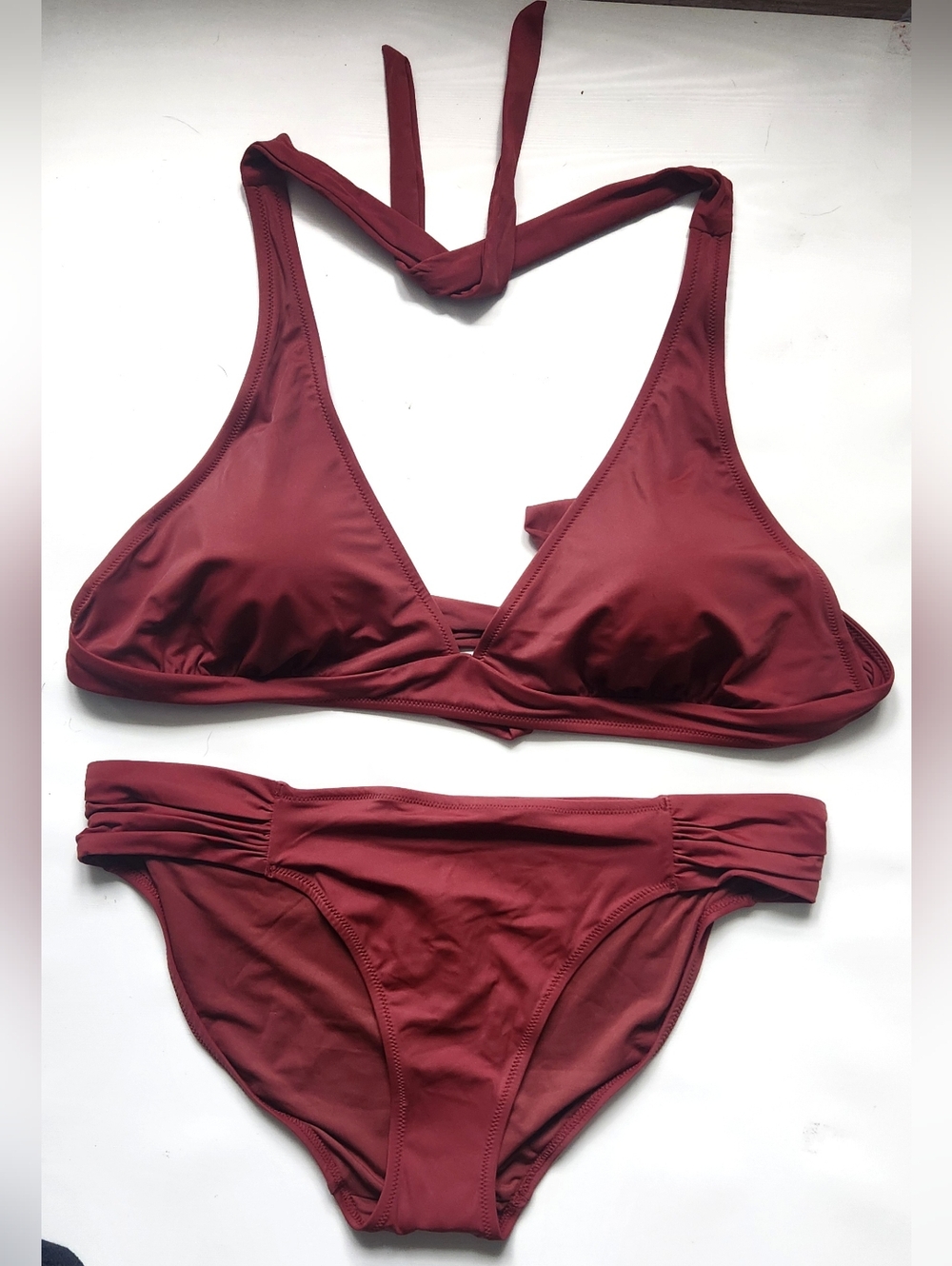 NWT Amazon Essentials Women’s Rust Tie Halter Bikini Set - Classic Two-Piece